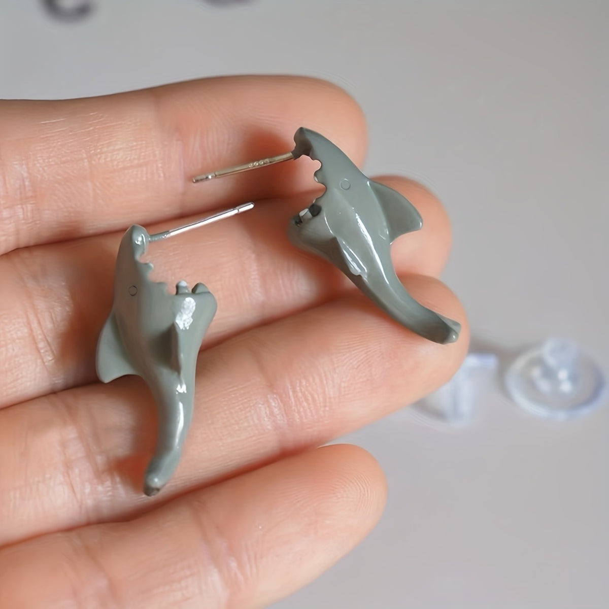 Quirky Shark Stud Earrings