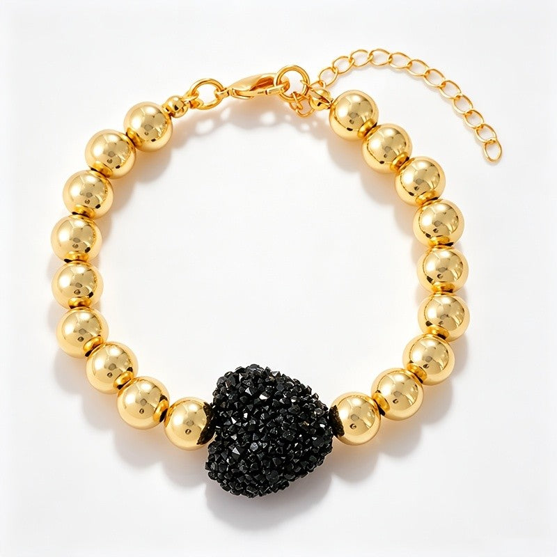 Dainty Macaron Heart Bead Bracelet