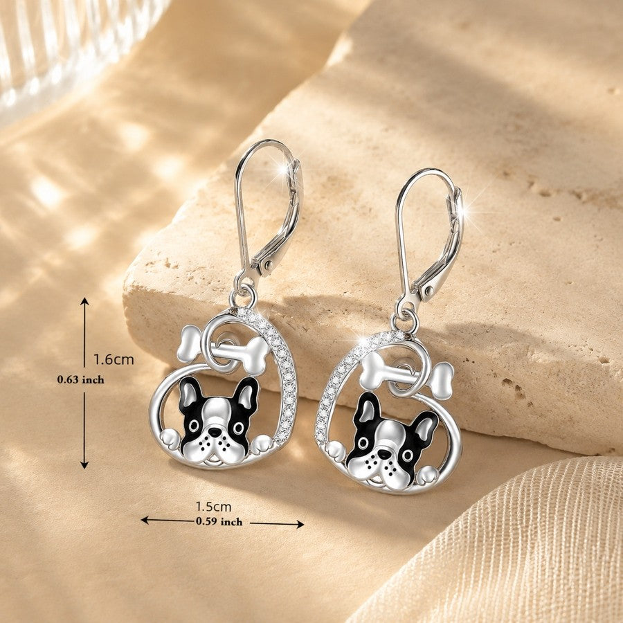 Classy French Bulldog Bone Necklace Set