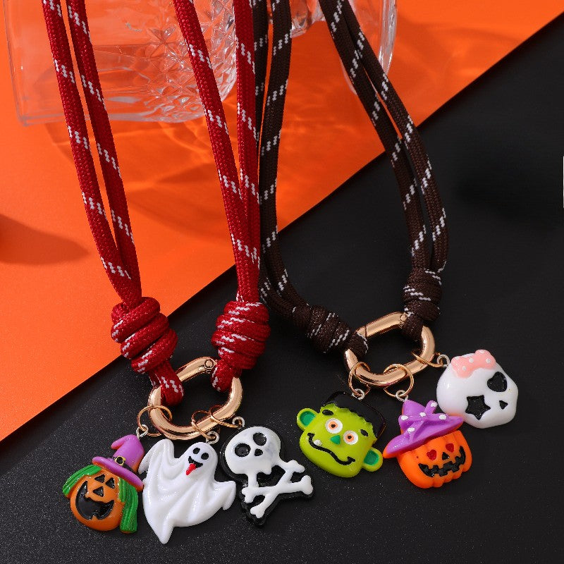 Gothic Halloween Charm Layered Necklace