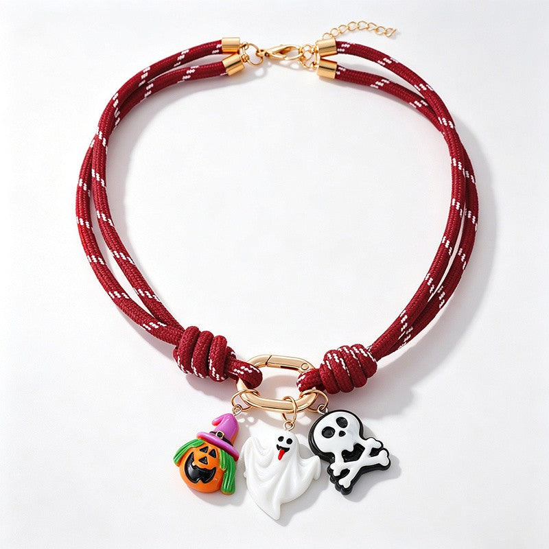 Gothic Halloween Charm Layered Necklace