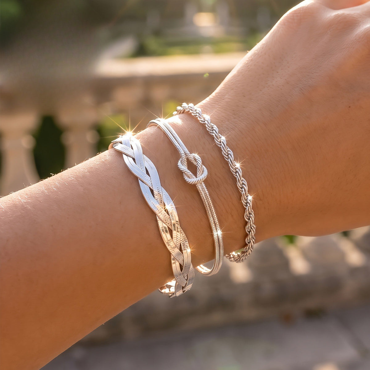 3pc Elegant Braided Bracelet Set