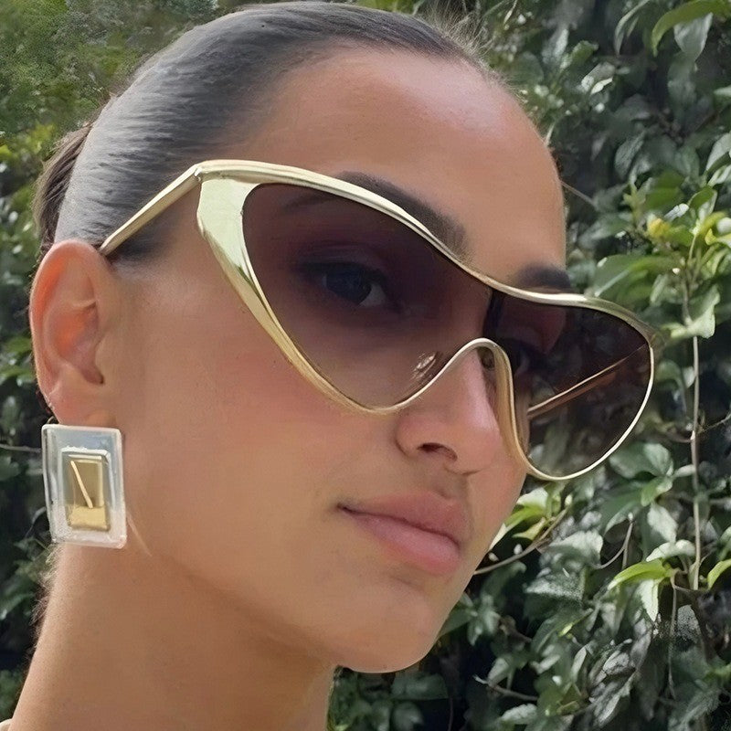 Classy Gold Cat Eye Sunglasses