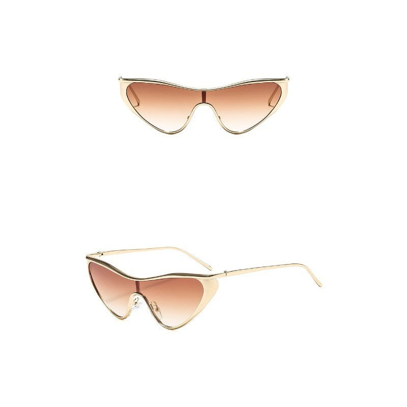 Classy Gold Cat Eye Sunglasses