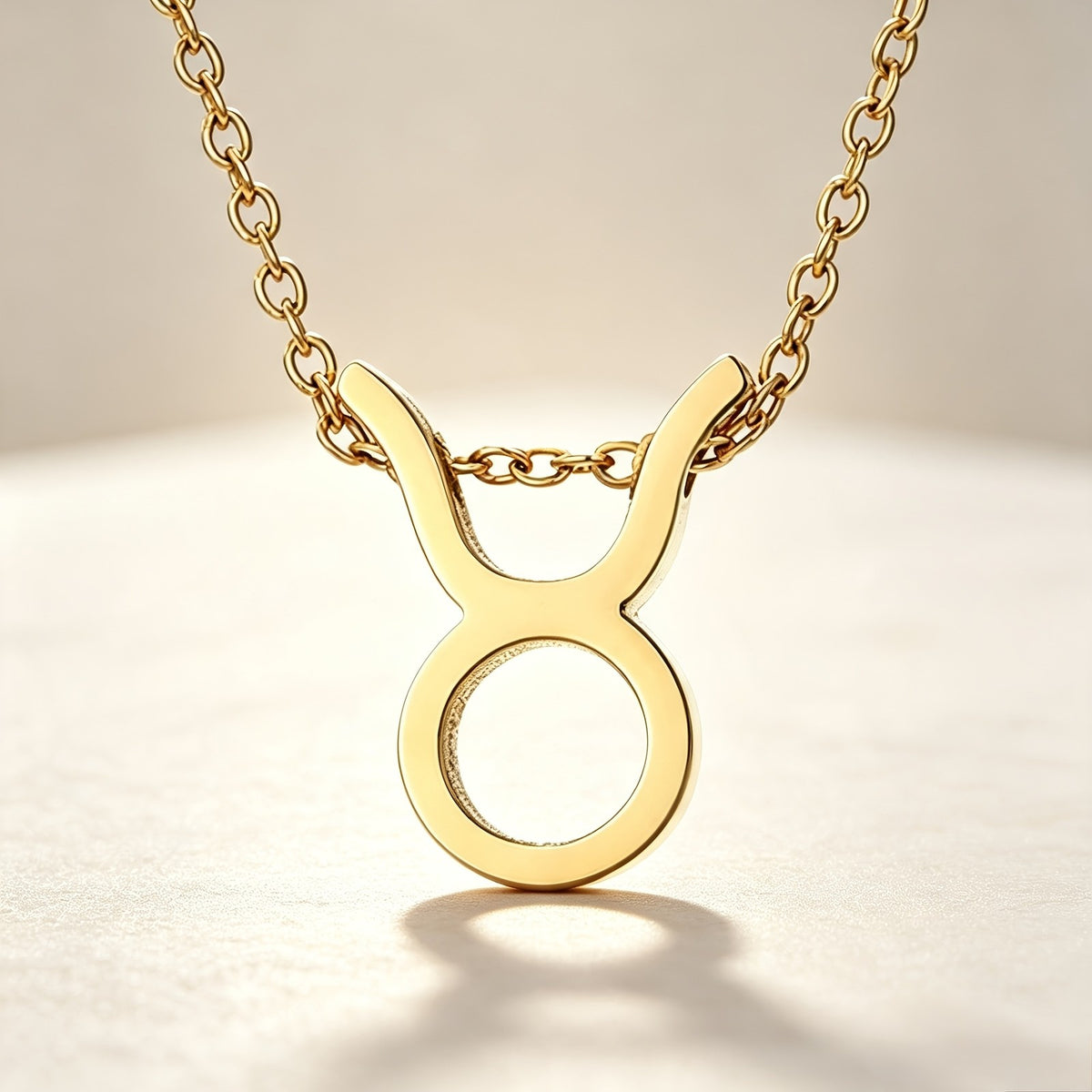 18k Dainty Hollow Zodiac Sign Necklace