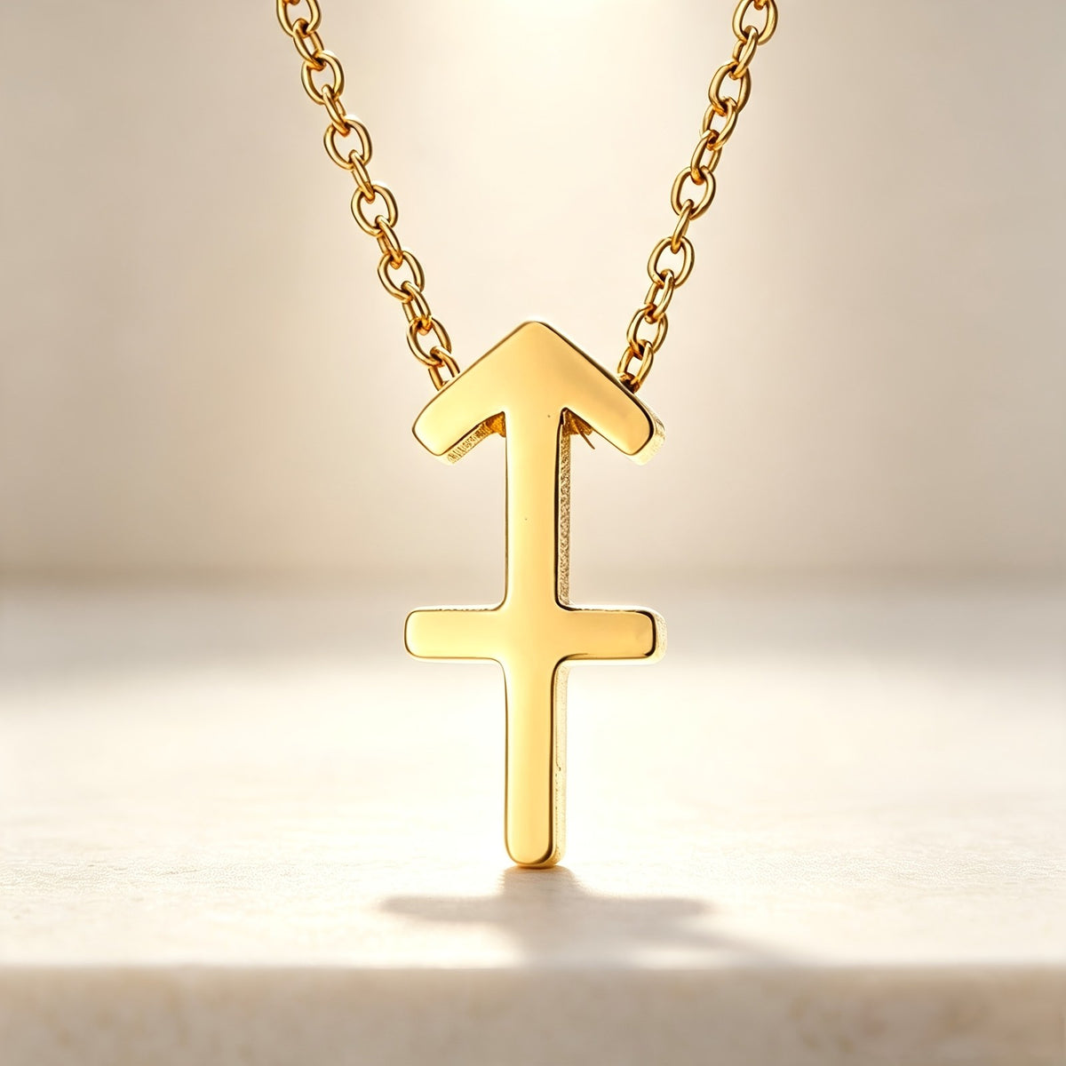 18k Dainty Hollow Zodiac Sign Necklace