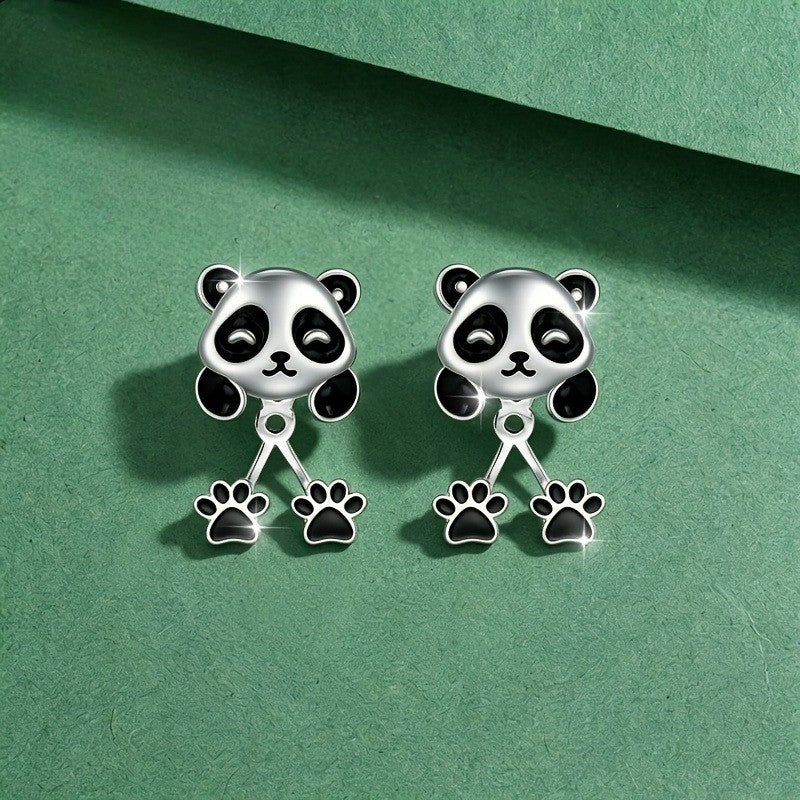 Cute Panda Paw Earring Set