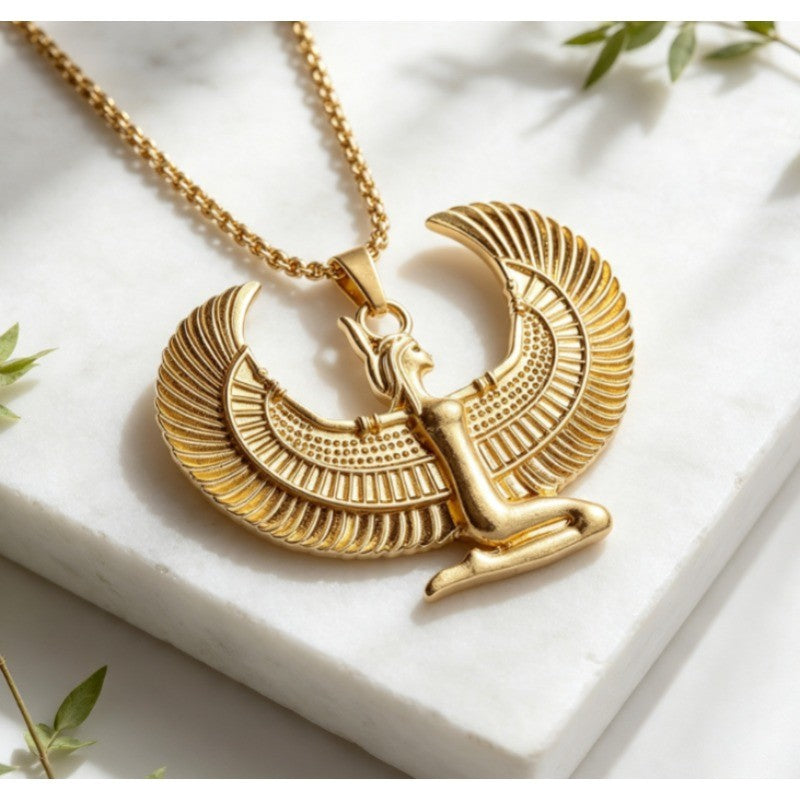 Vintage Inspired Winged Goddess Necklace