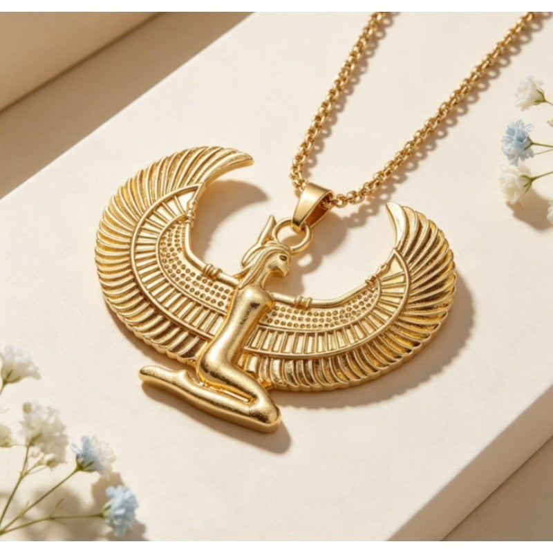 Vintage Inspired Winged Goddess Necklace
