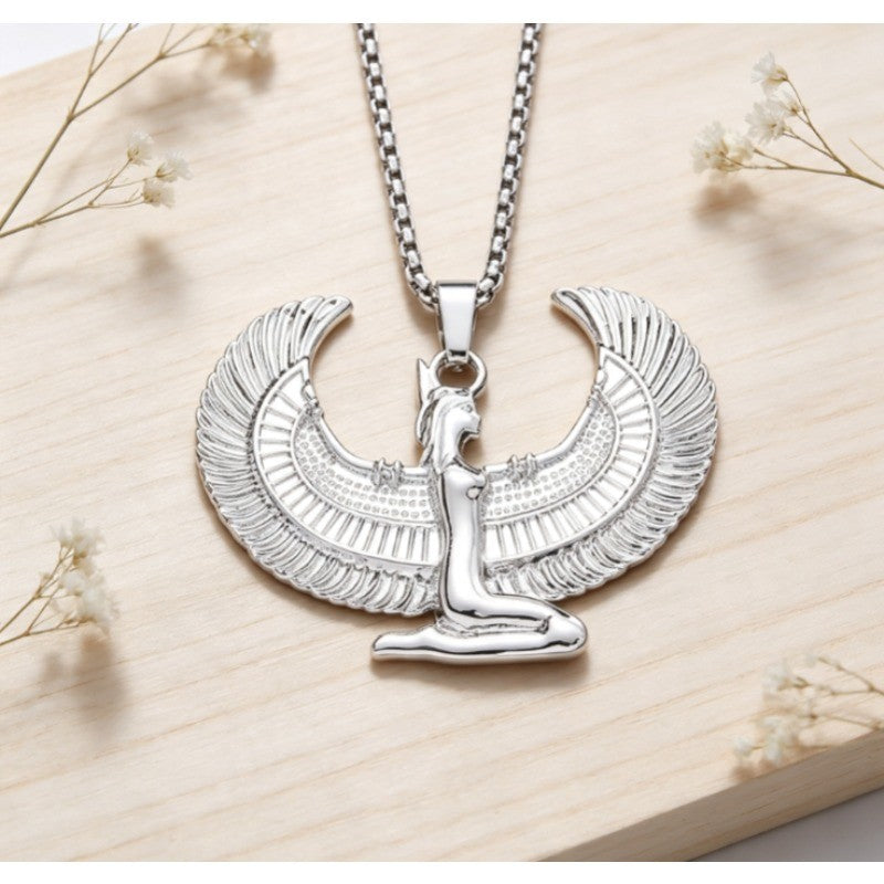Vintage Inspired Winged Goddess Necklace