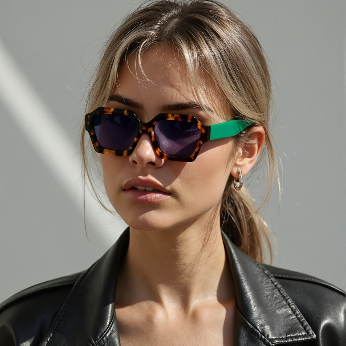 Classy Green Tortoiseshell Sunglasses