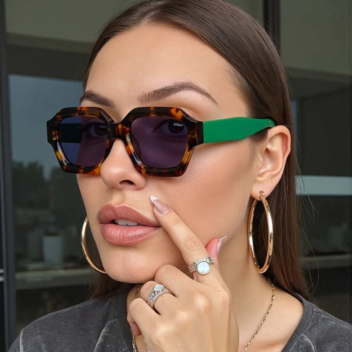 Classy Green Tortoiseshell Sunglasses