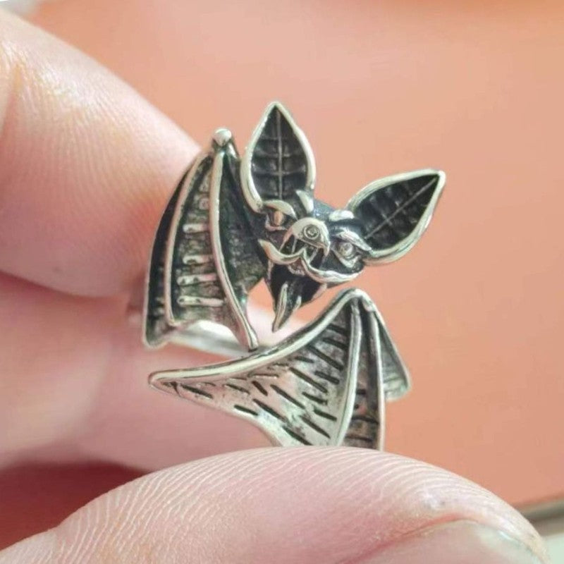 Vintage Gothic Bat Wrap Ring
