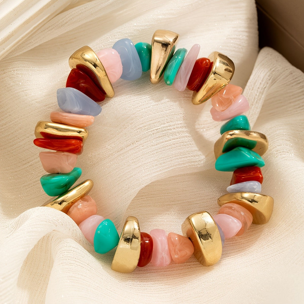 Boho Vintage Acrylic Geometric Bracelet