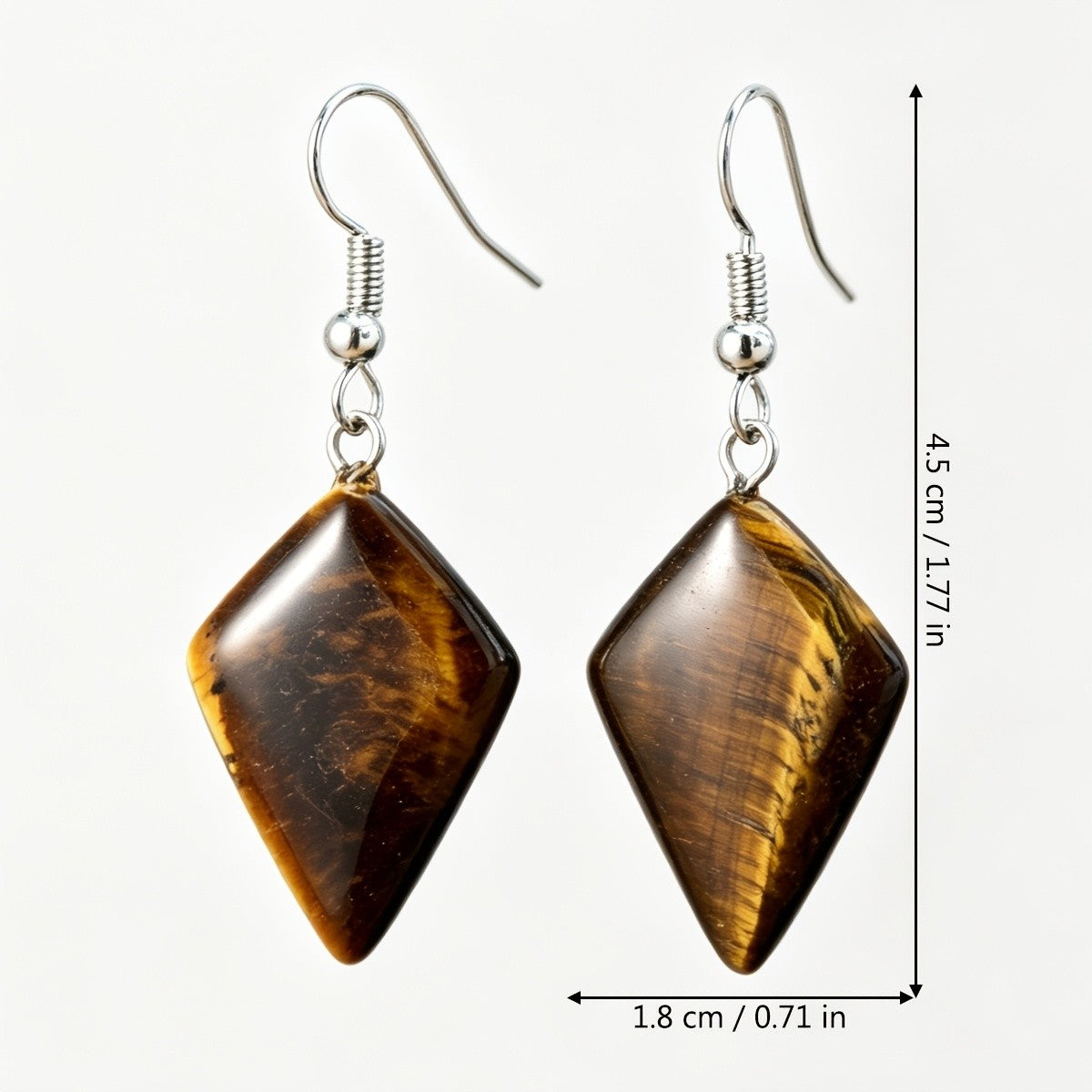 Boho Tiger Eye Kite Dangle Earrings