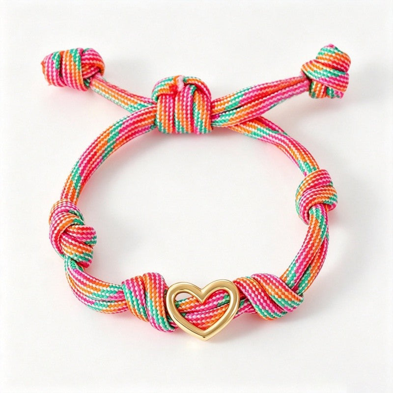 18k Boho Woven Initial Knot Bracelet