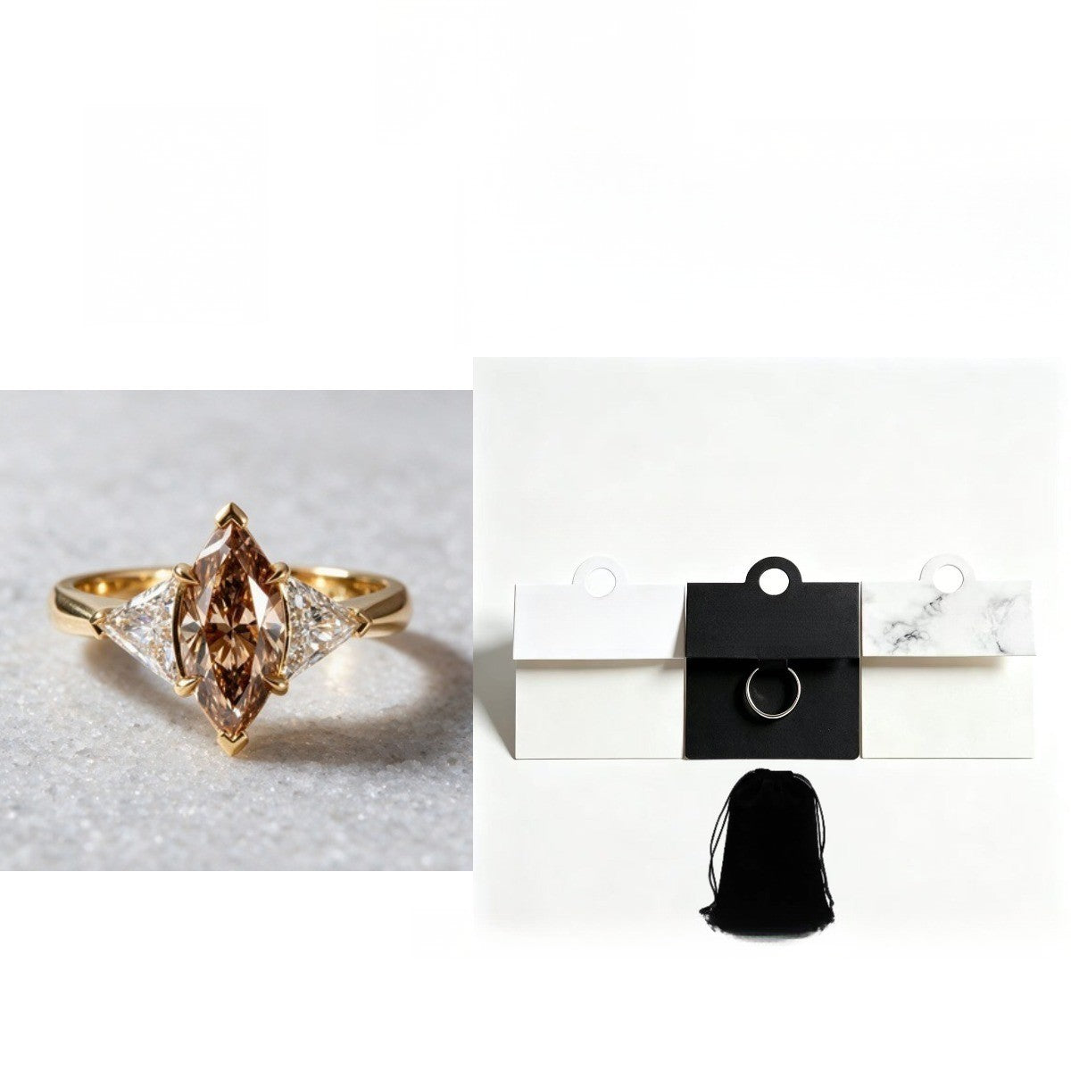 Classy Champagne Marquise Zirconia Ring