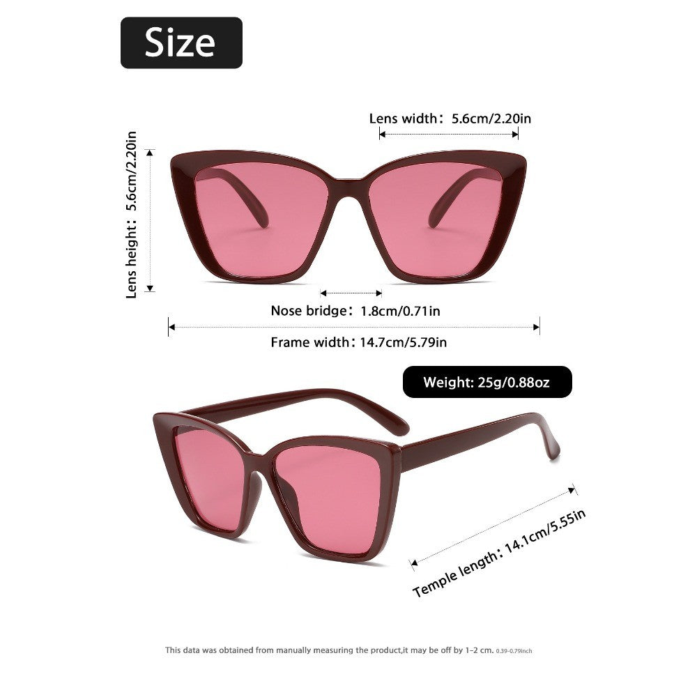 6pc Classy Retro Cat Eye Sunglasses Set