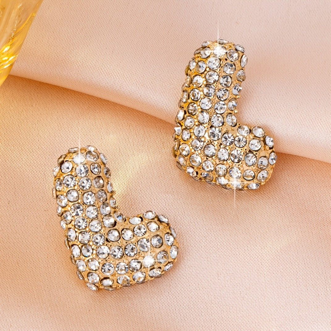 Classy Sparkling Initial Letter Earrings