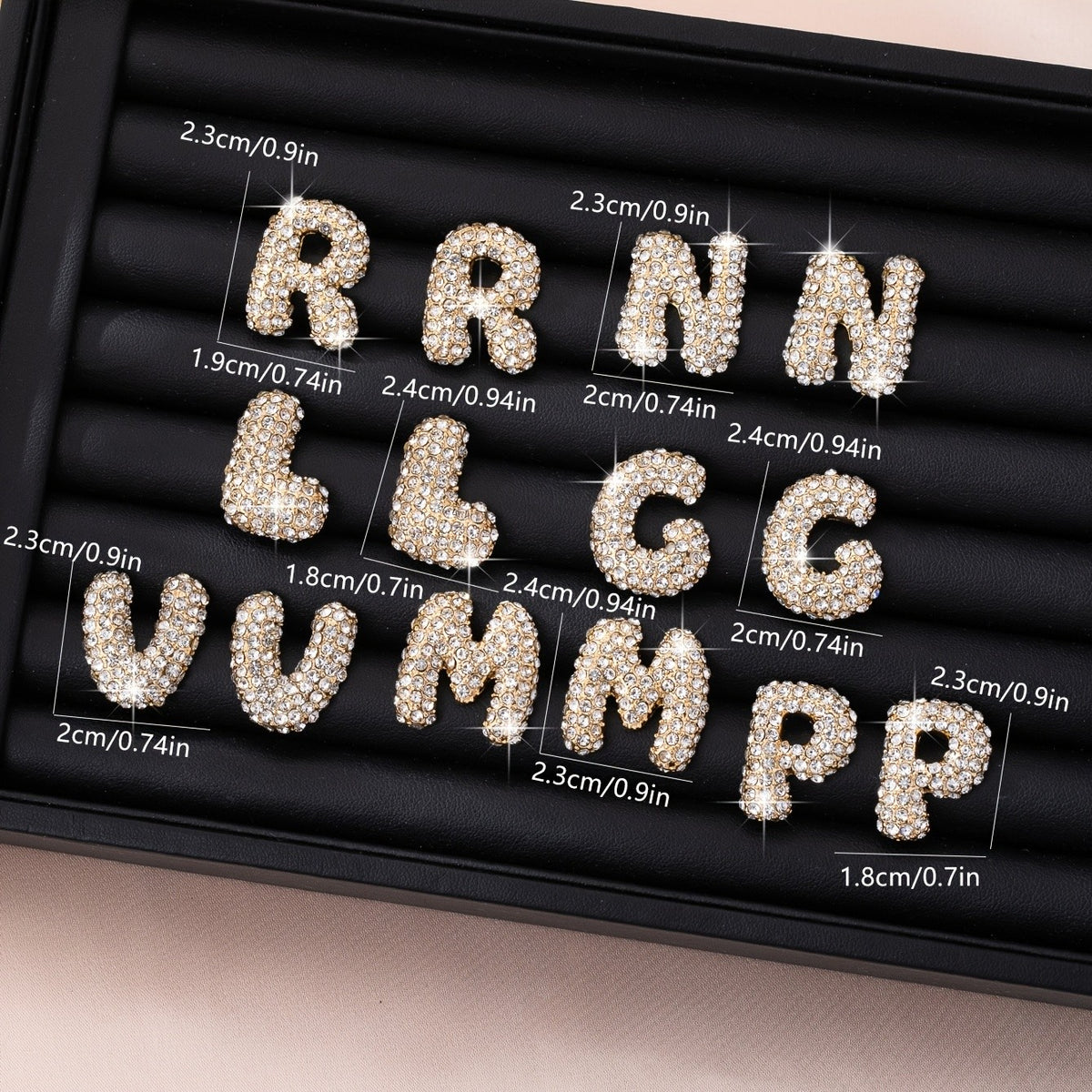 Classy Sparkling Initial Letter Earrings