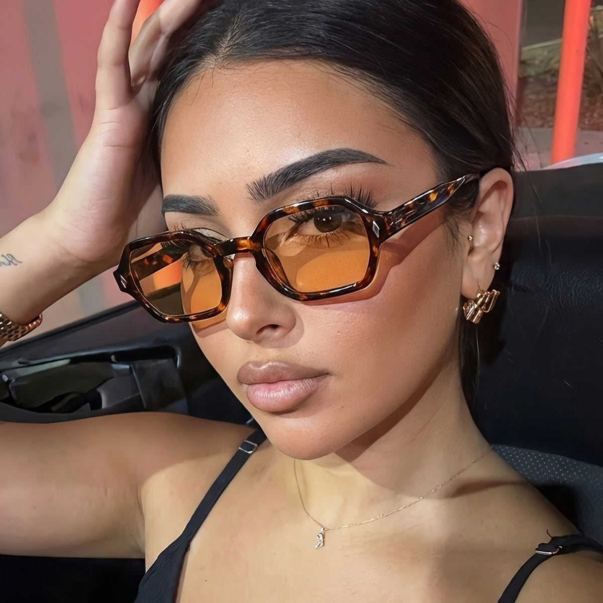 Classy Tortoise Octagon Sunglasses