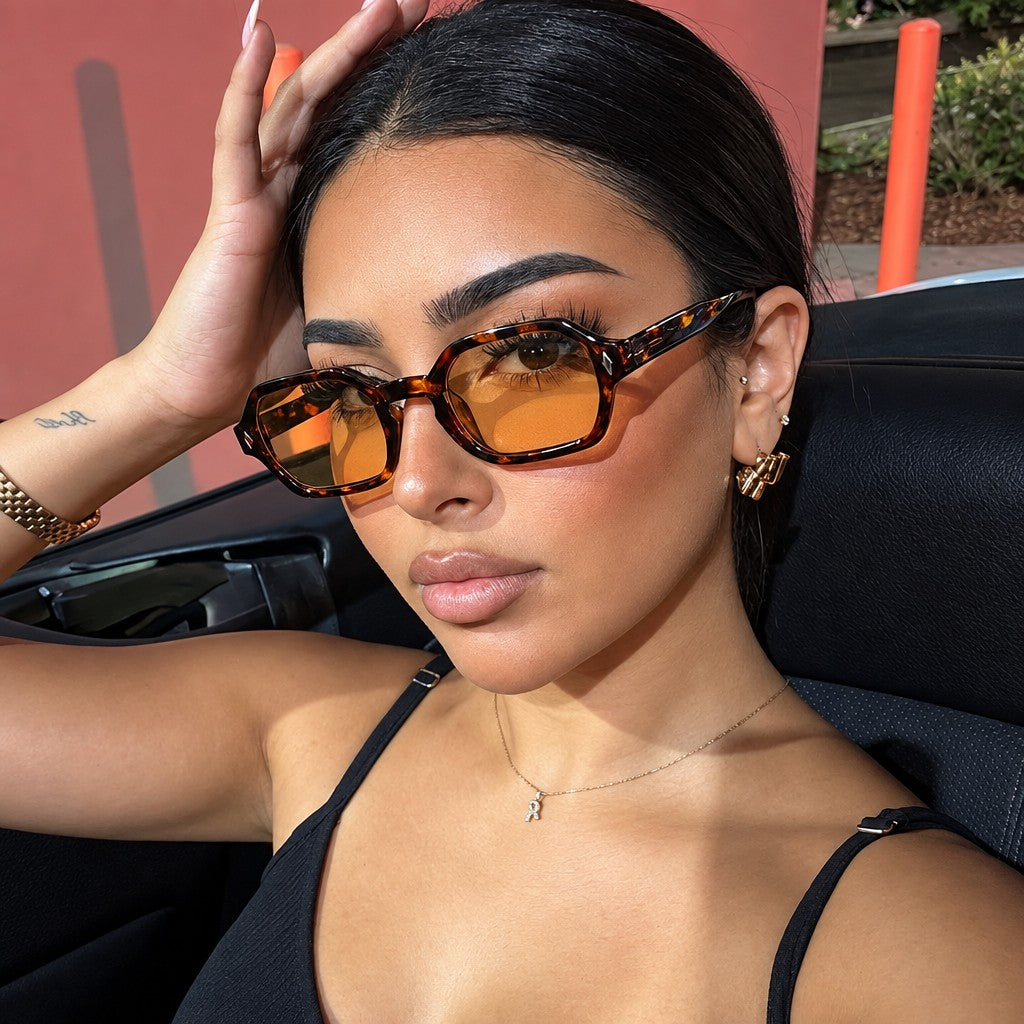 Classy Tortoise Octagon Sunglasses