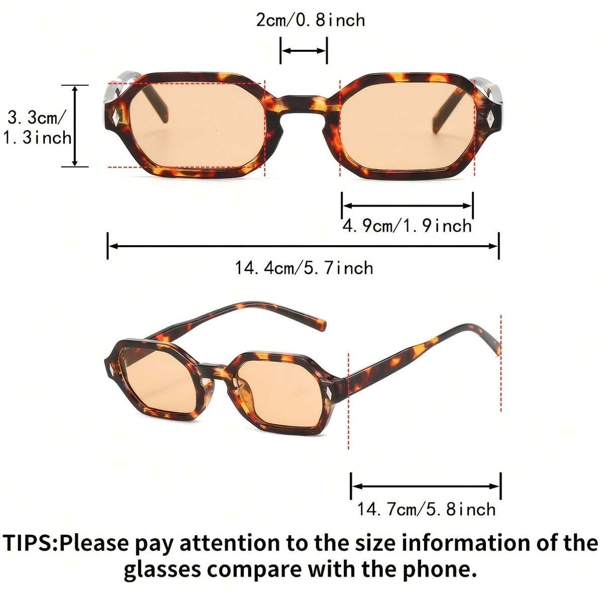 Classy Tortoise Octagon Sunglasses