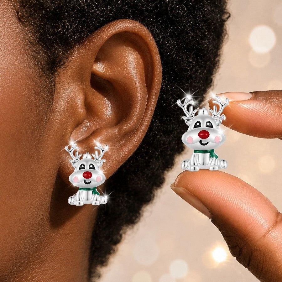 Cute Reindeer Stud Earrings