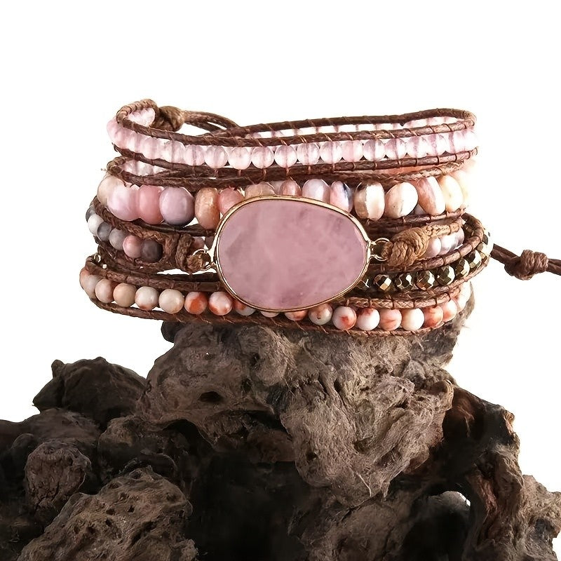 Boho Multi-Layer Natural Stone Wrap Bracelet