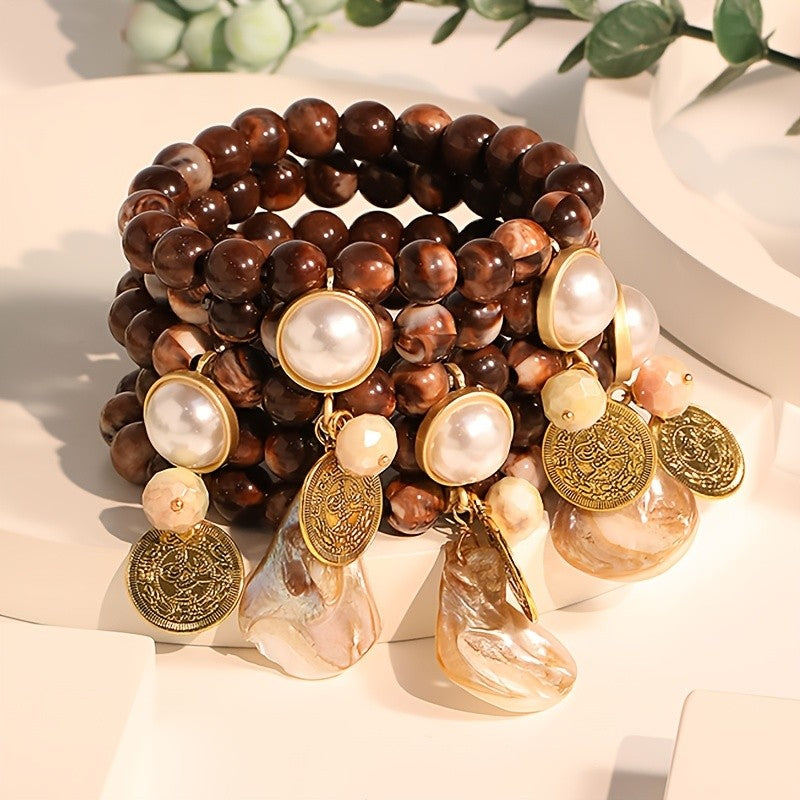 Vintage Boho Layered Bead Bracelet