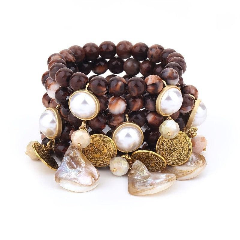 Vintage Boho Layered Bead Bracelet