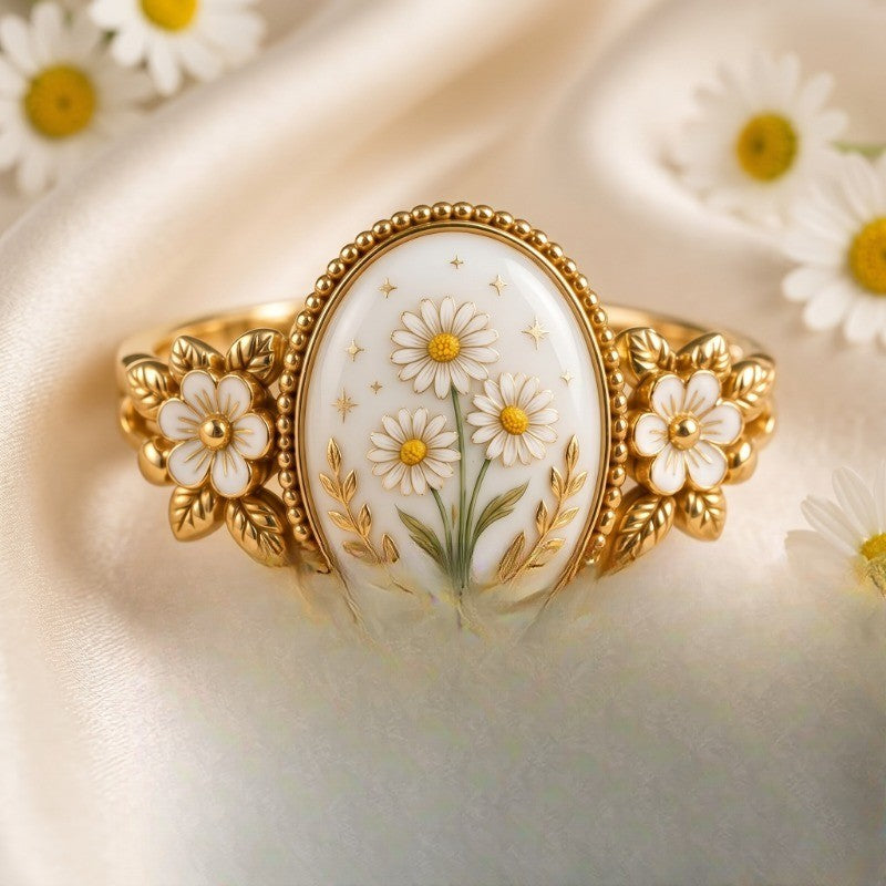 Romantic Floral Daisy Ring
