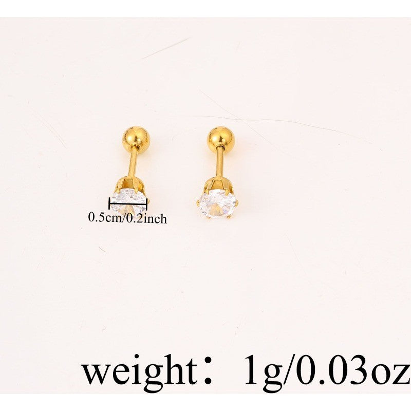18k Boho Floral Faux Pearl & Zircon Earring Set