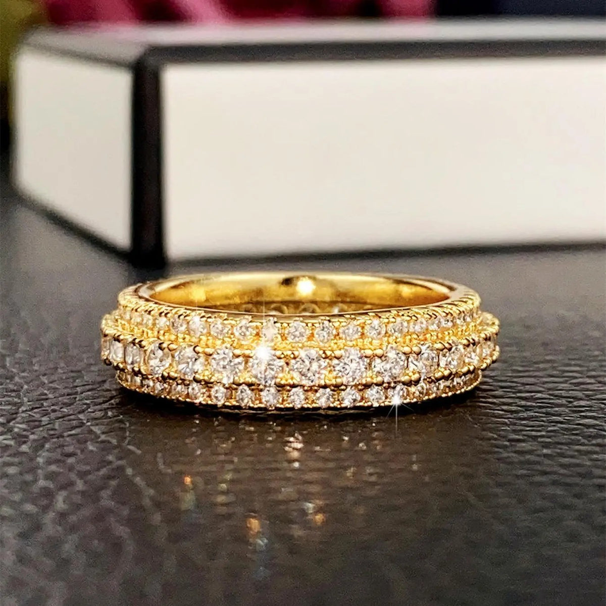 Classy Pave Zircon Statement Ring