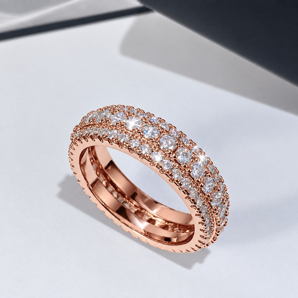 Classy Pave Zircon Statement Ring