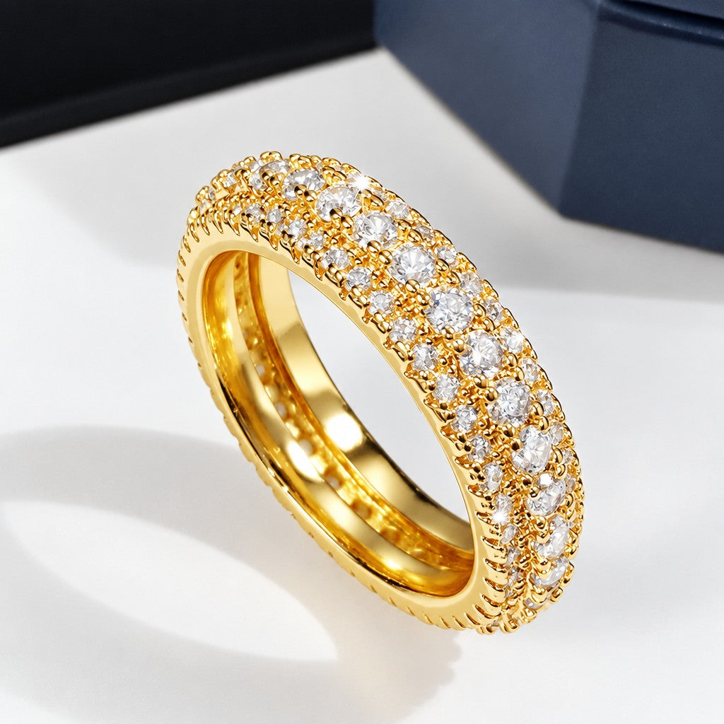 Classy Pave Zircon Statement Ring