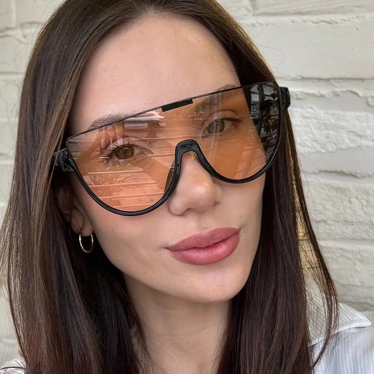 Elegant Oversized Shield Sunglasses