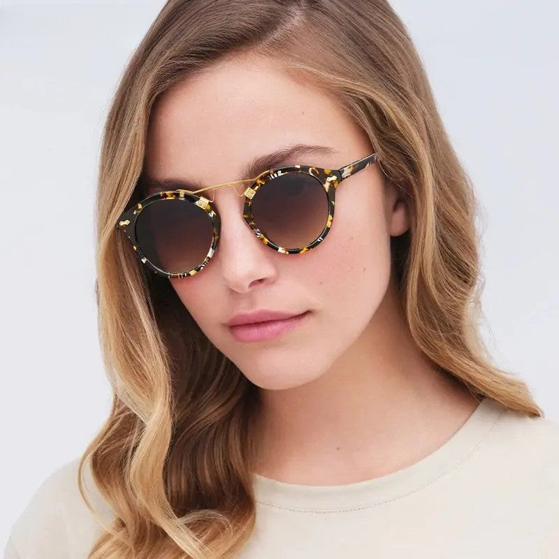 Classy Tortoiseshell Round Polarized Sunglasses