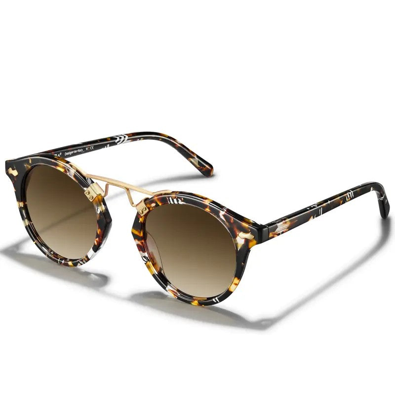 Classy Tortoiseshell Round Polarized Sunglasses