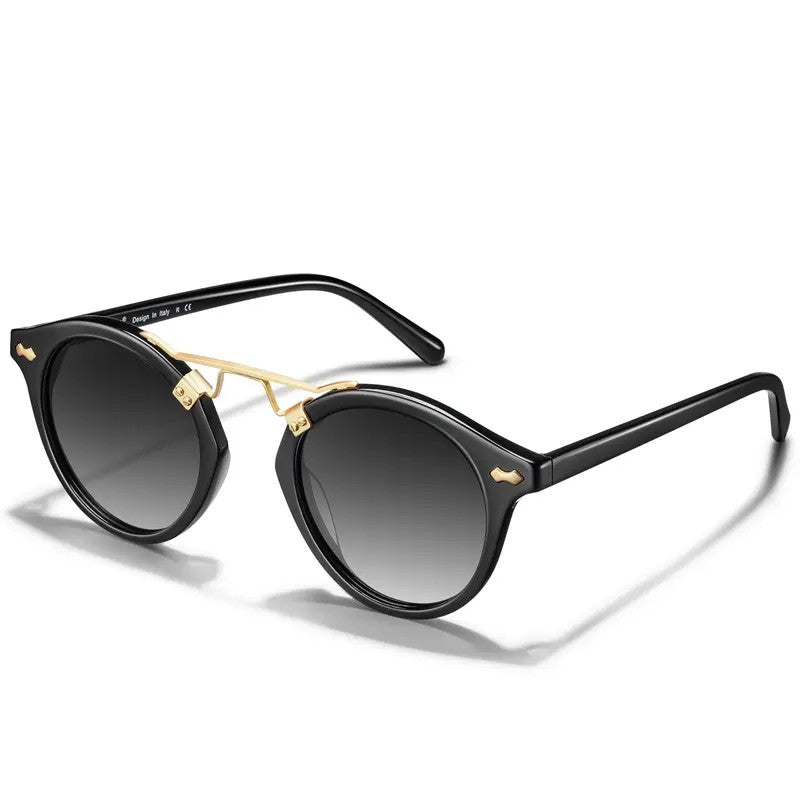 Classy Tortoiseshell Round Polarized Sunglasses
