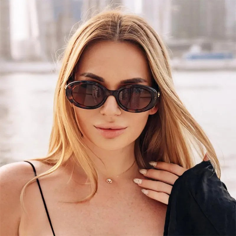 Classy Tortoise Oval Sunglasses