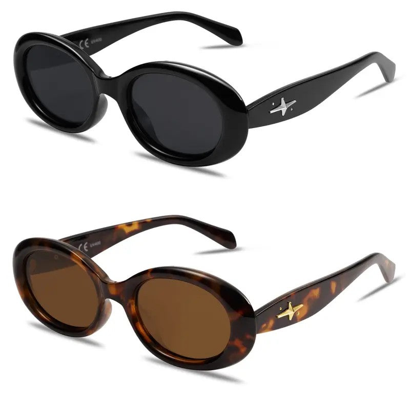 Classy Tortoise Oval Sunglasses