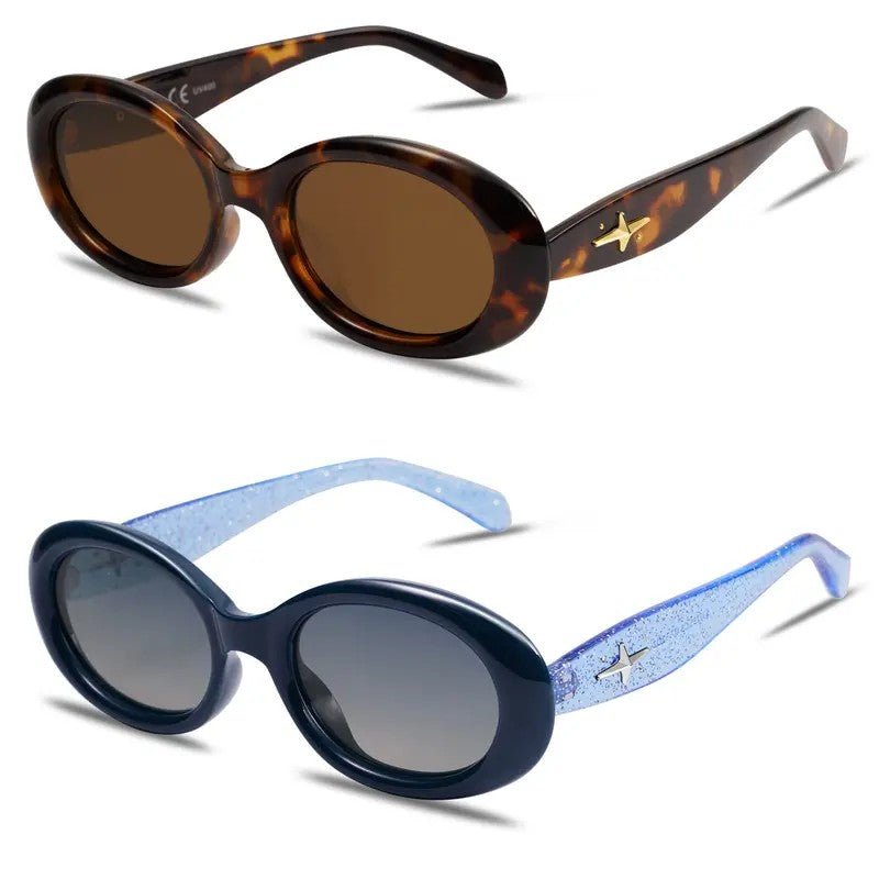 Classy Tortoise Oval Sunglasses