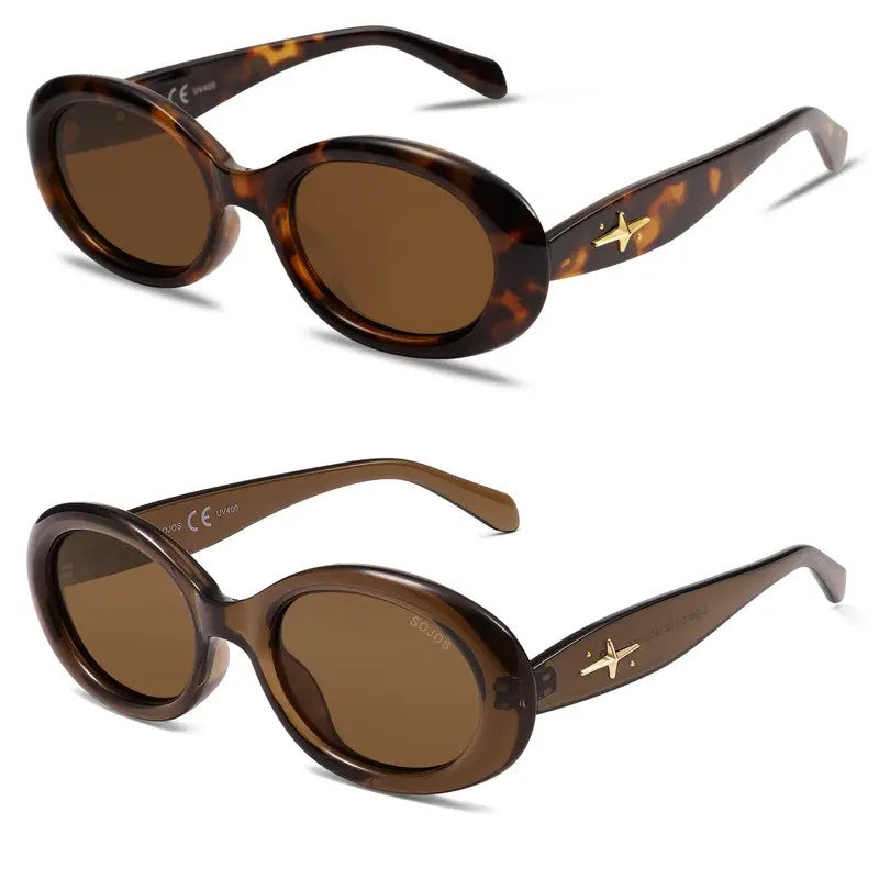 Classy Tortoise Oval Sunglasses