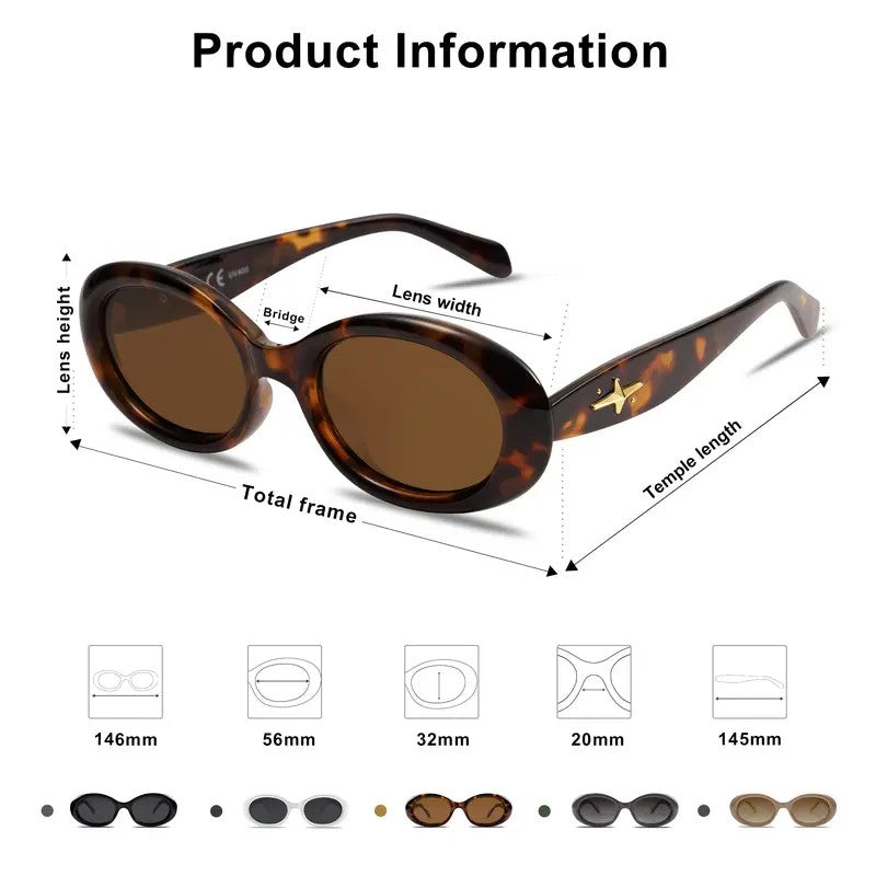 Classy Tortoise Oval Sunglasses