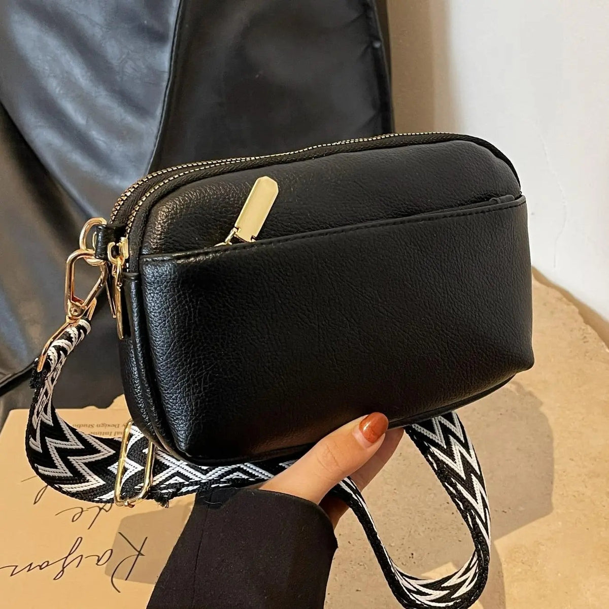 Chic Geometric Strap Crossbody Bag