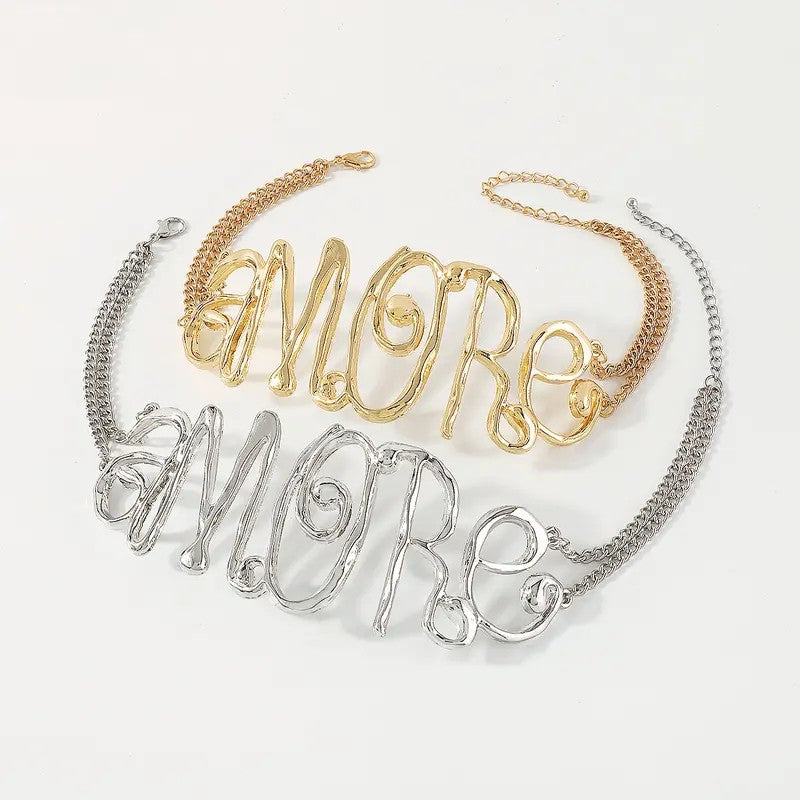 Elegant Script Letter Choker Necklace