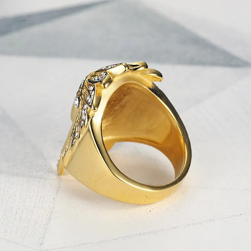 Boho Iced Out Chief Head Ring