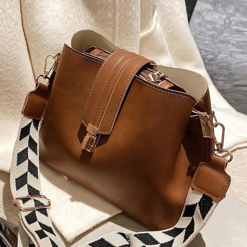 Elegant Colorblock Crossbody Bag