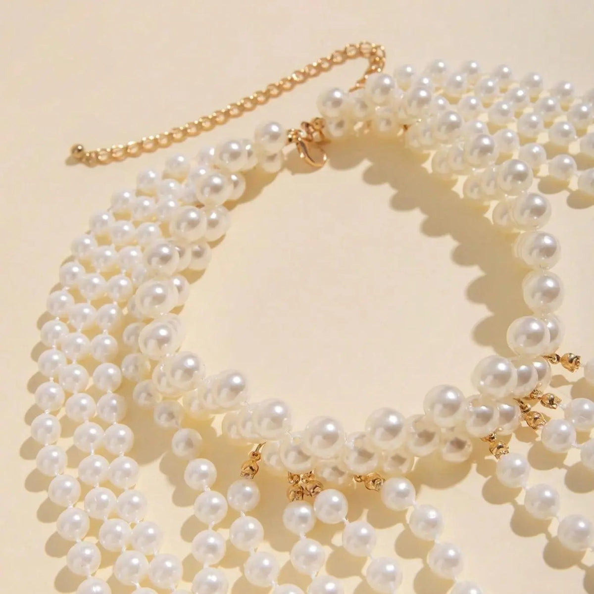 Elegant Faux Pearl Body Chain
